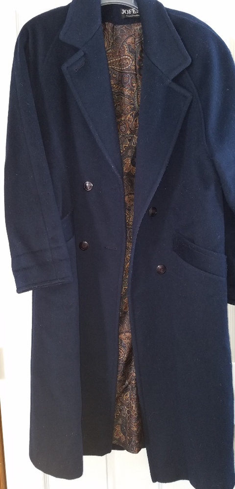 Long Navy Wool Coat